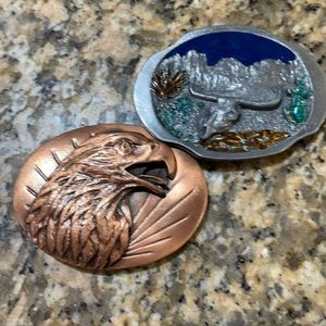 Metal Western Style Belt Buckles (Bundle of 2)